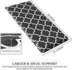WISELIFE Cushioned Anti-Fatigue Rug, 17.3"x 39", Non Slip Waterproof, Heavy - Image 2