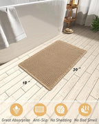 AMOAMI Upgraded Waffle Bath Mat, Super Absorbent Non Slip Bath Mats - Image 2