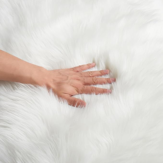EasyJoy Ultra Soft Fluffy Rugs Faux Fur Rug Chair Cover Seat Pad Fuzzy Area Rug - Image 6