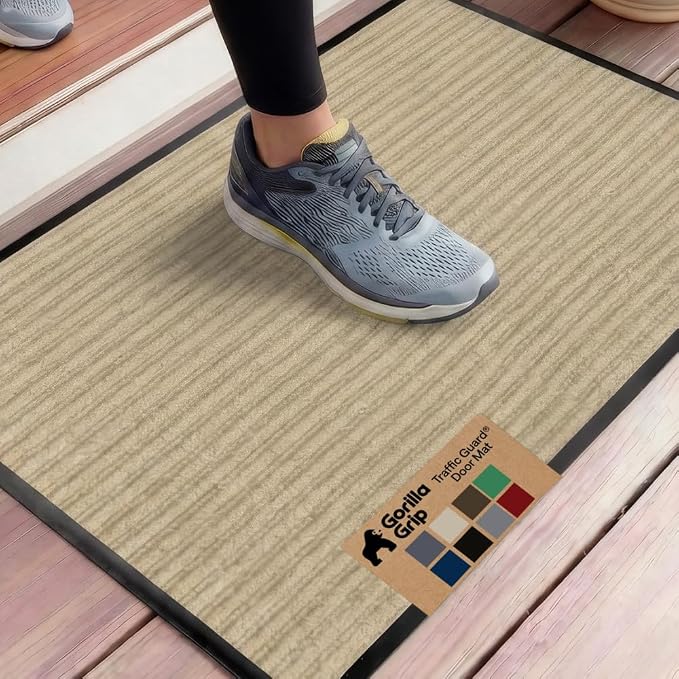 GORILLA GRIP Waterproof Traffic Guard Door Mat, Heavy Duty Entryway Mats by Unknown