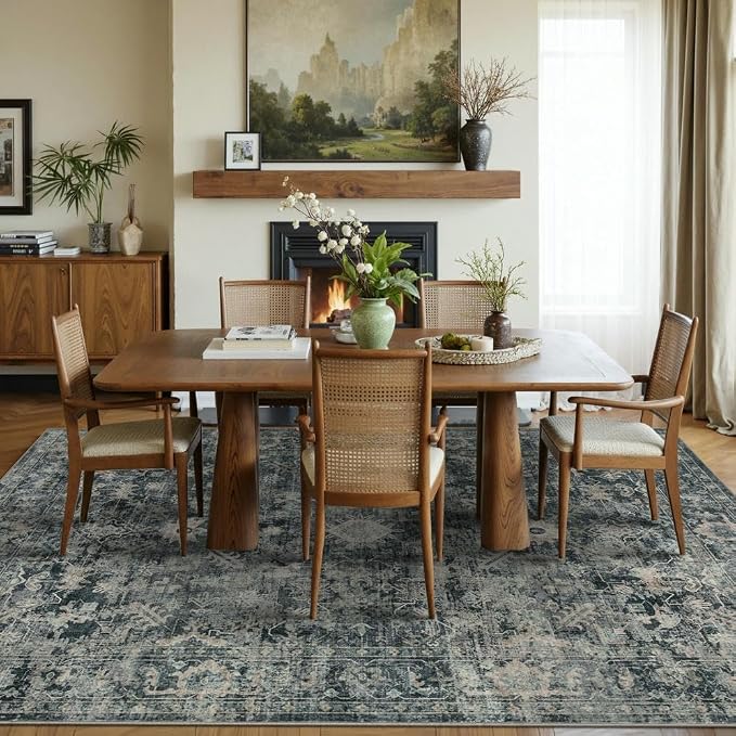Rugxara 5x7 Area Rugs for Living Room Bedroom, Vintage Retro Boho Rug, Non Slip - Image 4