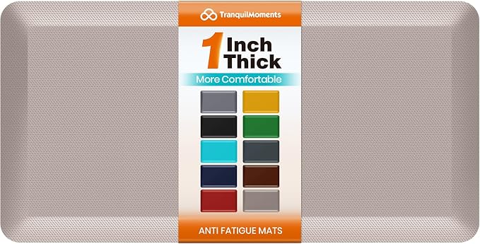 Kitchen Mats for Floor, 1 Inch Extra-Thick Kitchen Rugs, Non-Slip & Waterproof by Unknown