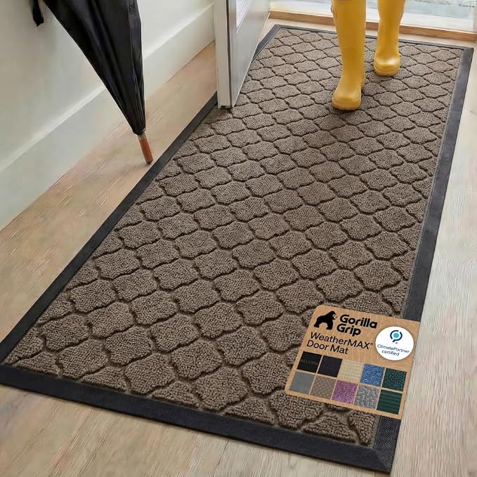 GORILLA GRIP 100% Waterproof All-Season WeatherMAX Doormat, US Designed Natural by Unknown