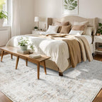 Washable 8×10 Area Rug for Living Room, Vintage Floral Rug Soft Non Slip Stain - Image 4