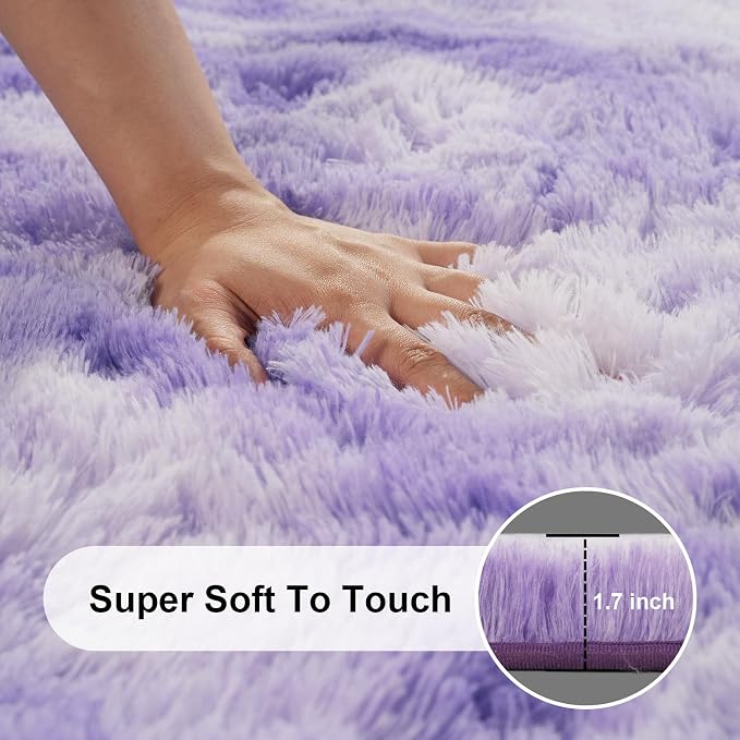 4x6 Rugs for Bedroom, Fluffy Area Rugs for Living Room, Small Fuzzy Shag Soft - Image 2
