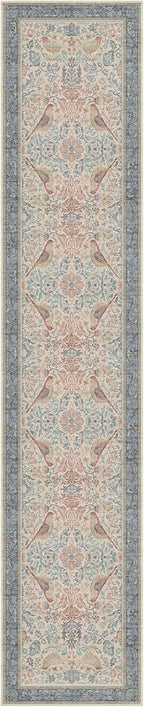 Hazo Haus Soft Red Blue 2x10 Long Hallway Runner Rug, Boho Farmhouse Rug - Image 7