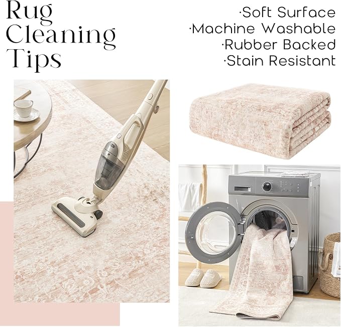 BILEEHOME Pink Boho Runner Rugs - Image 4