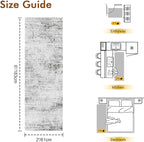 2x6 Ft Washable Runner Rug, Non-Slip Low Pile Hallway Kitchen Area Rug - Image 2