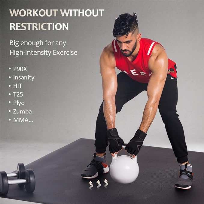 GXMMAT Large Exercise Mat 6'x4'/6'x5'/6'x6', Thick Workout Mats - Image 2