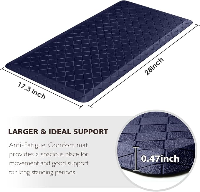 HappyTrends Kitchen Runner Rugs Anti-Fatigue mats, 17.3"x 28", Non Slip - Image 2