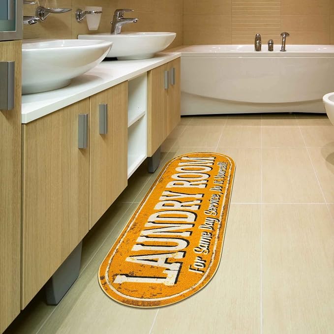 Ottomanson 20" x 59" Oval Laundry Room Rug - Image 5