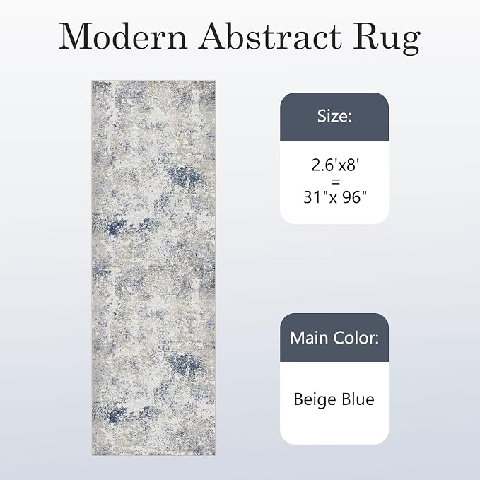 2.6'x8' Hallway Runner Washable Rug - Image 9