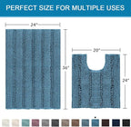 H.VERSAILTEX Bathroom Rugs Bath Rug Set 2 Piece Bathroom Contour Rug Toilet Mat - Image 2