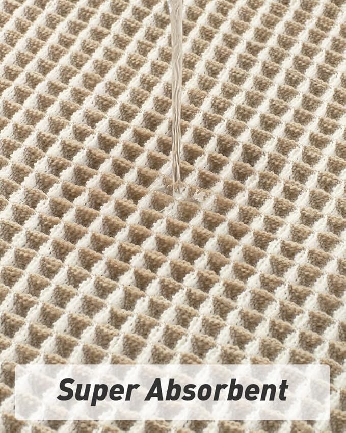 AMOAMI Upgraded Waffle Runner Rug Super Absorbent Non Slip Bath Mats - Image 2