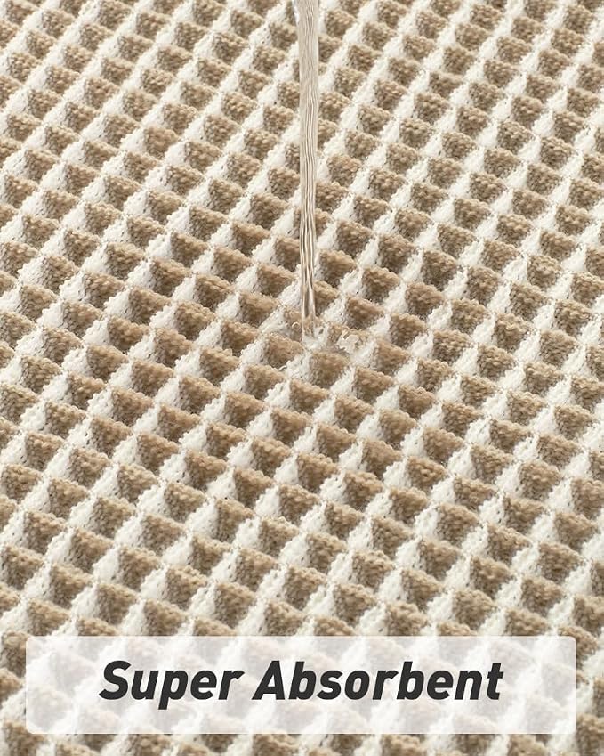 AMOAMI Upgraded Waffle Runner Rug Super Absorbent Non Slip Bath Mats - Image 2