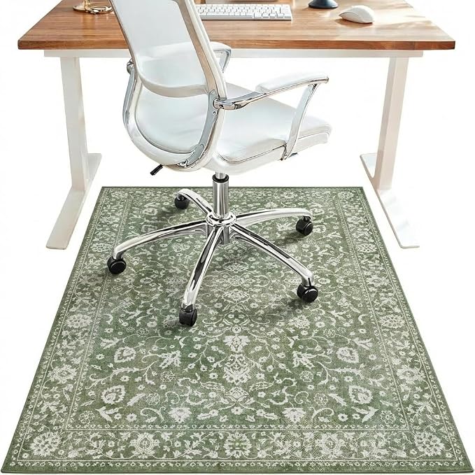 36"x48" Office Chair Mat for Hardwood Tile Floor, Under Desk Carpet Protector by BESBLEE