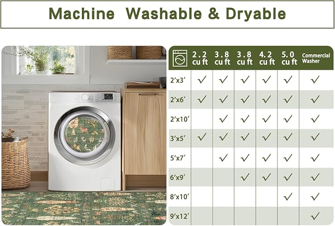 Srugn Washable Rugs 8x10 Area Rugs - Image 9