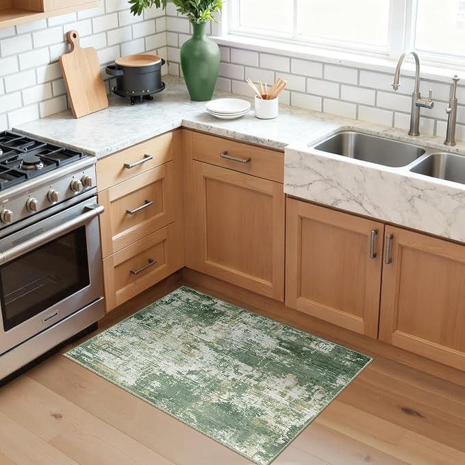 RELEANY Washable Area Rugs 2'x3' Non-Slip Modern Abstract Soft - Image 2
