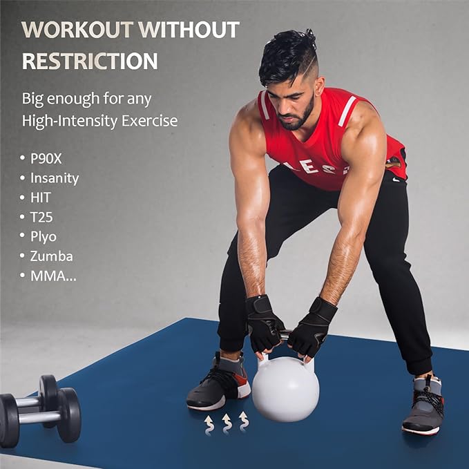 GXMMAT Large Exercise Mat 6'x4'/6'x5'/6'x6', Thick Workout Mats - Image 2