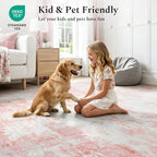 Rugflix 5x7 Area Rugs for Nursery Girls Room, Washable Large Rug - Image 6