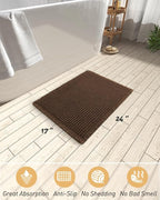 AMOAMI Upgraded Waffle Bath Mat, Super Absorbent Non Slip Bath Mats - Image 2