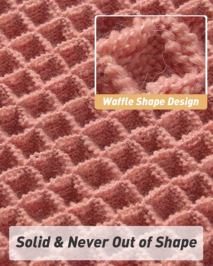 AMOAMI Upgraded Waffle Bath Mat, Super Absorbent Non Slip Bath Mats - Image 5