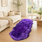 EasyJoy Faux Sheepskin Rug, Fluffy Faux Fur Rug, Ultra Soft Shag Area Rug - Image 6