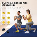CAMBIVO Large Exercise Mat for Home Workout, Shoe-Friendly, Non-Slip Gym Mat - Image 4