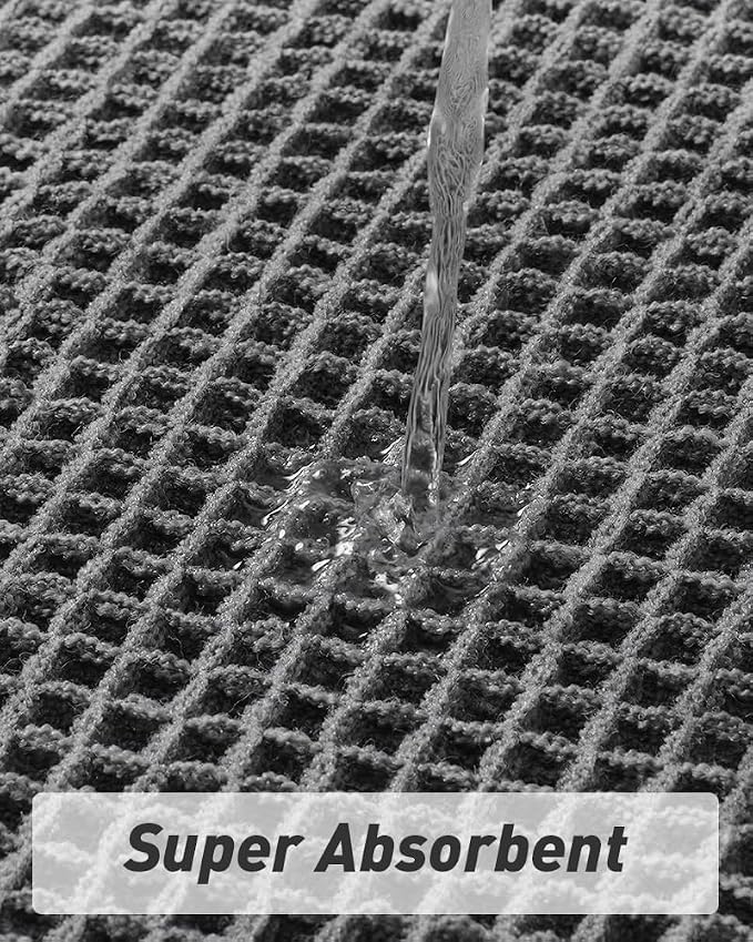 AMOAMI Upgraded Waffle Bath Mat, Super Absorbent Non Slip Bath Mats - Image 3