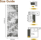 2x6 Ft Washable Runner Rug, Non-Slip Low Pile Hallway Kitchen Area Rug - Image 2