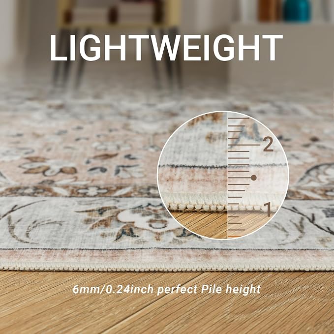 Ultra-Thin Washable 4ft Round Rug - Image 7
