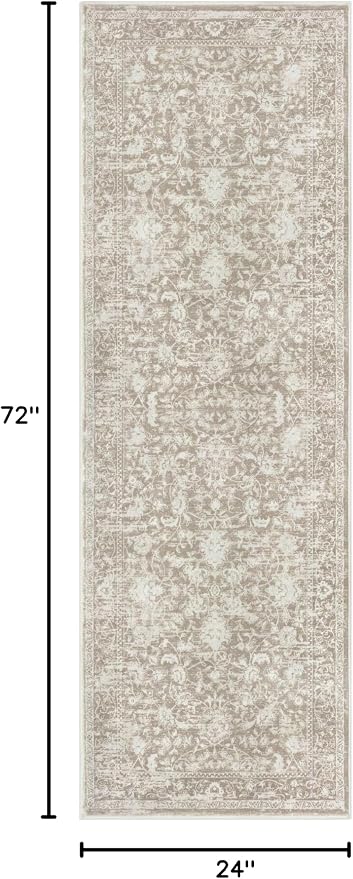 KILOCOCO Hallway Runner 2x6 Kitchen Runner Rug Printed Vintage Floral Washable - Image 2