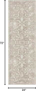KILOCOCO Hallway Runner 2x6 Kitchen Runner Rug Printed Vintage Floral Washable - Image 2