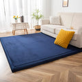 MAXYOYO Black Coral Velvet Area Rug, Thick Japanese Tatami Mat Living Room by MAXYOYO