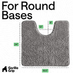 GORILLA GRIP Plush Absorbent Shaggy Chenille Bath Rug Mat - Image 2