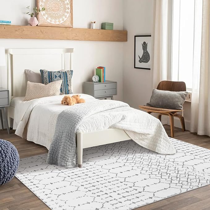 Lahome Moroccan Washable Living Room Rug 3x5 Area Rugs - Image 4