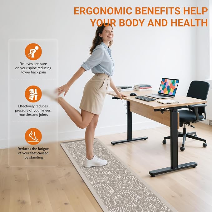 Mattitude Kitchen Mat, 17.3x60in Heavy Duty Ergonomic Comfort Foam Standing - Image 6