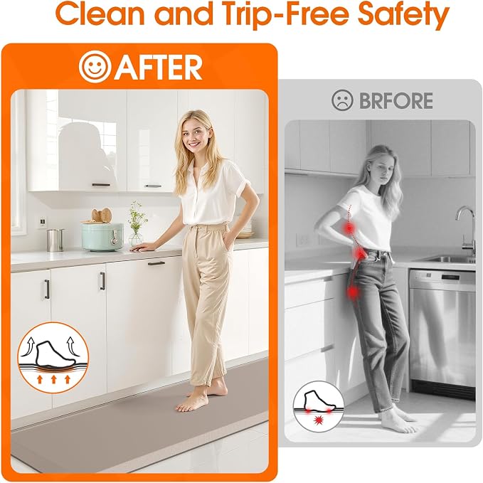 TranquilRelax Kitchen Mat, Cushioned Thick Floor Comfort Mat, - Image 5