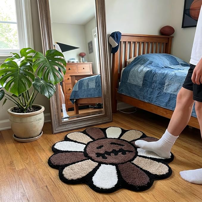 Trippy Happy Face Rug Cool Rugs Tufted Quick Dry Bath Mats - Image 6