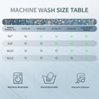 Washable Rugs 8x10 Area Rugs for Living Room, Ultra Soft Faux Wool Retro Carpets - Image 4