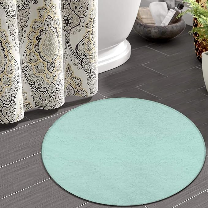 Room Sofa Yoga Soft Round Carpet, Home Decor Non Slip Kitchen Office Circle Rug - Image 4