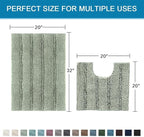 H.VERSAILTEX Bathroom Rugs Bath Rug Set 2 Piece Bathroom Contour Rug Toilet Mat - Image 2