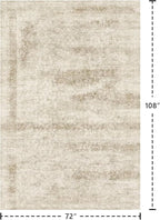 Latte&Fog 6x9 Area Rugs for Living Room, Large Vintage Beige Washable Rug - Image 2