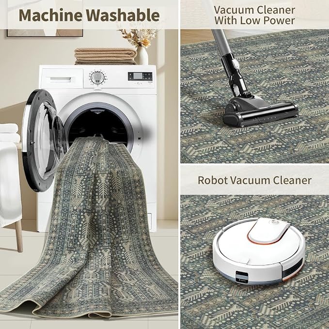 Rugxara 9x12 Washable Area Rugs - Image 9