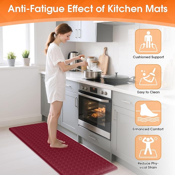 TranquilRelax Kitchen Mats, Cushioned Anti Fatigue Kitchen Mats - Image 2