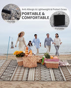 MontVoo Outdoor Rug Carpet Waterproof-Patio Rug Mat 8x10 Reversible RV Outdoor - Image 6