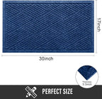 HIYARD Sturdy Front Door Mat, Absorbent Muddy Dirt Resist Welcome Door Mats - Image 2