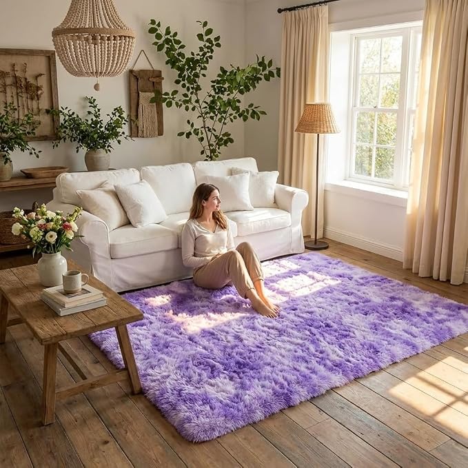 Mugorn 6x9 Rugs for Living Room, Large Fluffy Area Rugs for Bedroom, Soft - Image 7