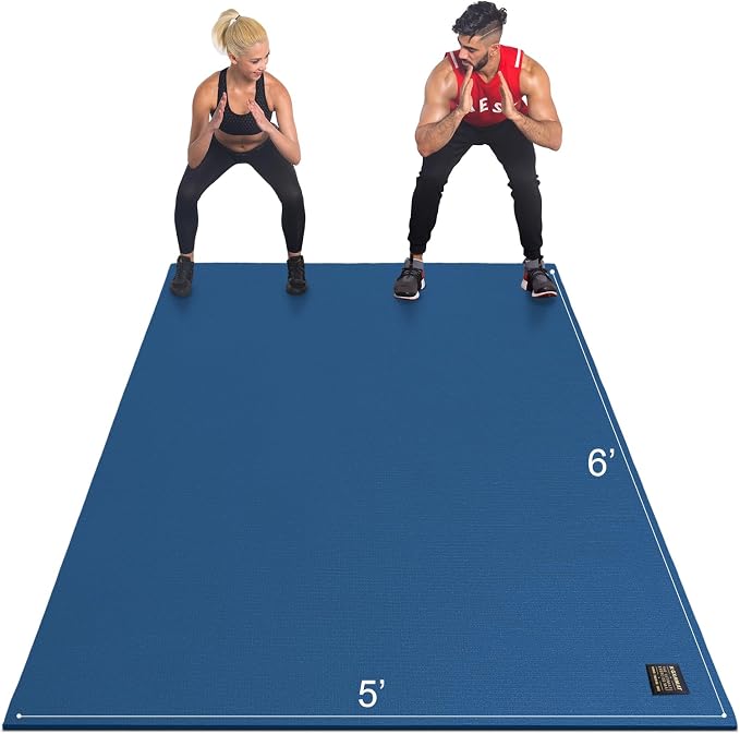 GXMMAT Large Exercise Mat 6'x4'/6'x5'/6'x6', Thick Workout Mats by GXMMAT