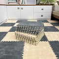 12pcs Carpet Squares Puzzle Floor Mat, Plush Interlocking Carpet Tiles by Unknown